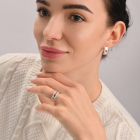 Срібний гарнітур із золотими вставками