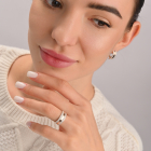 Срібний гарнітур із золотими вставками