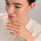 Срібний гарнітур із золотими вставками