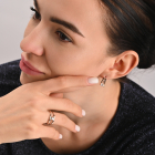 Срібний комплект з золотими напайками