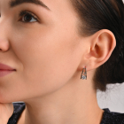 Срібні сережки з напайками із золота