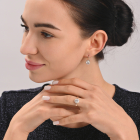 Срібний набір з золотими напайками