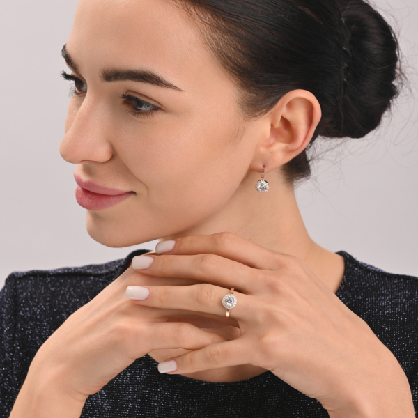 Срібний набір з золотими напайками