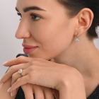 Срібний набір з золотими напайками