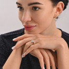 Срібний набір з золотими напайками