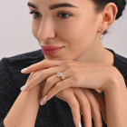 Срібний набір з золотими напайками