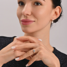 Срібний набір з напайками з золота