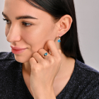 Срібний гарнітур з золотими пластинами