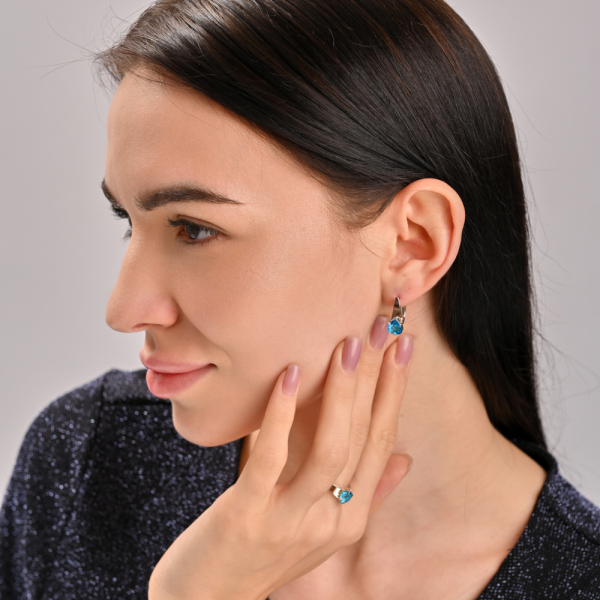 Срібний гарнітур з золотими пластинами