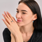 Срібний гарнітур з золотими пластинами