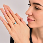 Срібний гарнітур з золотими пластинами