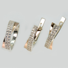 Срібний набір з золотими накладками