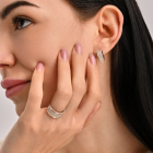 Срібний гарнітур з золотими напайками