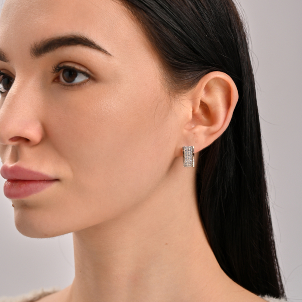 Срібний гарнітур з золотими напайками