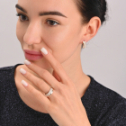 Срібний комплект з накладками з золота