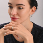 Срібний комплект з накладками з золота