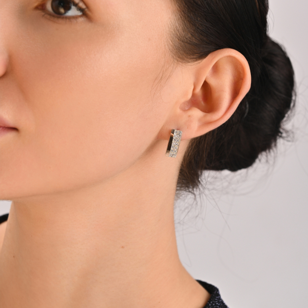 Срібний комплект з накладками з золота