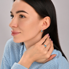 Срібний комплект з золотими пластинами