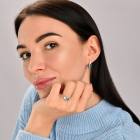 Срібний комплект з золотими пластинами