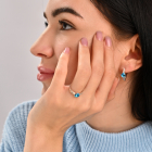 Срібний комплект з золотими пластинами