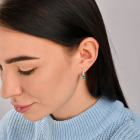 Срібний комплект з золотими пластинами