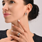 Срібний набір із золотими пластинами