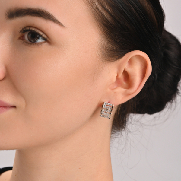 Срібний набір із золотими пластинами