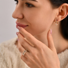 Срібний гарнітур з накладками із золота