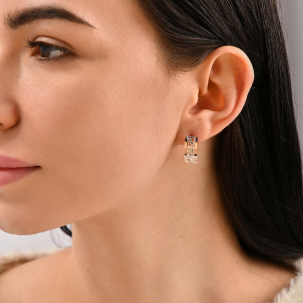 Срібний гарнітур з накладками із золота