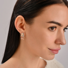 Срібний набір  із золотими накладками