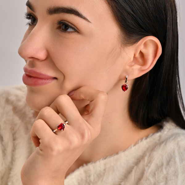 Срібна каблучка з золотими напайками