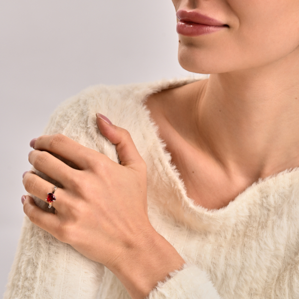 Срібна каблучка з золотими напайками