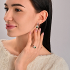 Срібний комплект з пластинами із золота