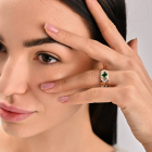 Срібний комплект з пластинами із золота