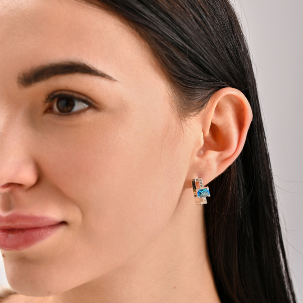 Срібний гарнітур з золотими напайками