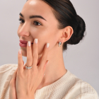 Срібний набір з накладками з золота