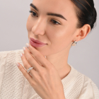 Срібний набір з накладками з золота