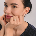 Срібна каблучка з золотими накладками