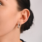 Серебряные серьги с золотыми пластинами