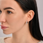 Срібний набір з золотими вставками