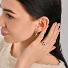 Срібний комплект з золотими накладками