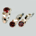 Срібний комплект з золотими накладками