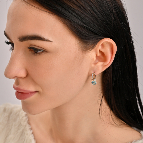 Срібний комплект з золотими накладками