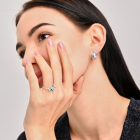 Срібний набір з золотими напайками