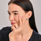 Срібний набір з золотими напайками