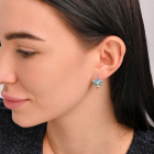 Срібний набір з золотими напайками