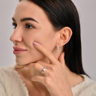 Срібні сережки  зі вставками з золота