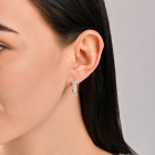 Срібні сережки  зі вставками з золота