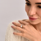 Срібний комплект з пластинами із золота