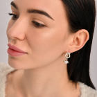 Срібний комплект з пластинами із золота